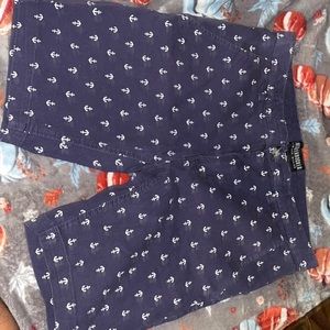 Navy Blue and White anchor shorts